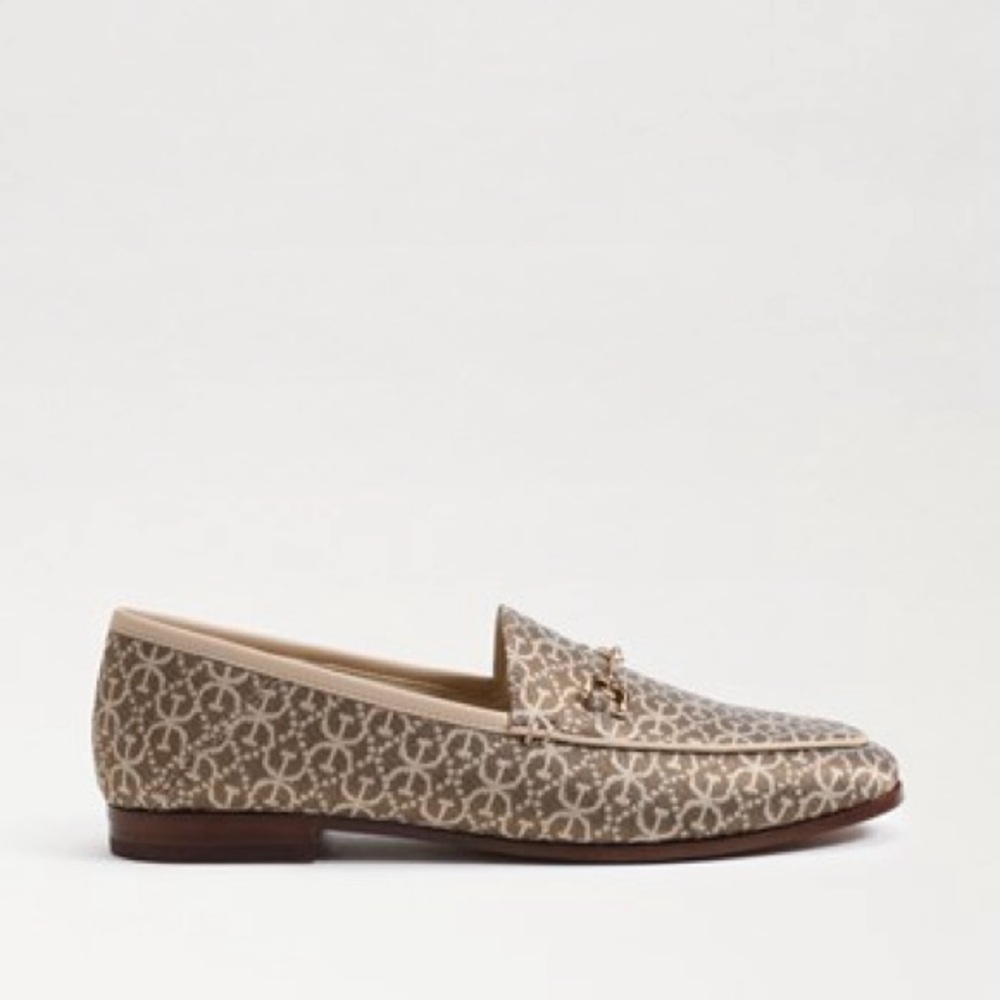 S57. NEW SAM EDELMAN LORAINE BIT LOAFER BEIGE JACQUARD 5M/EU35